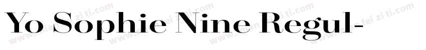 Yo Sophie Nine Regul字体转换